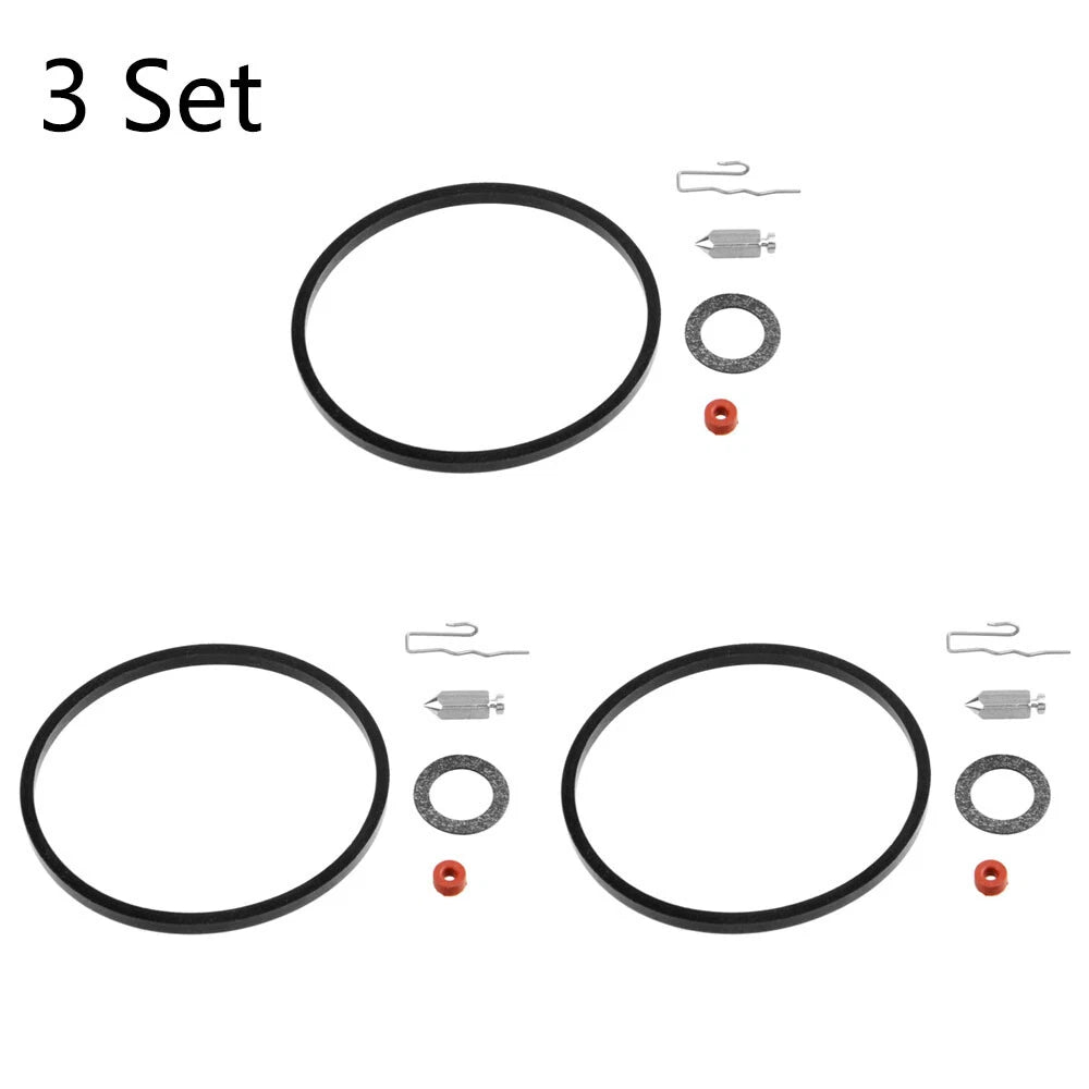 Set of 3 Carburetor Needle Seat Kit for Tecumseh 631021 631021A 621021B