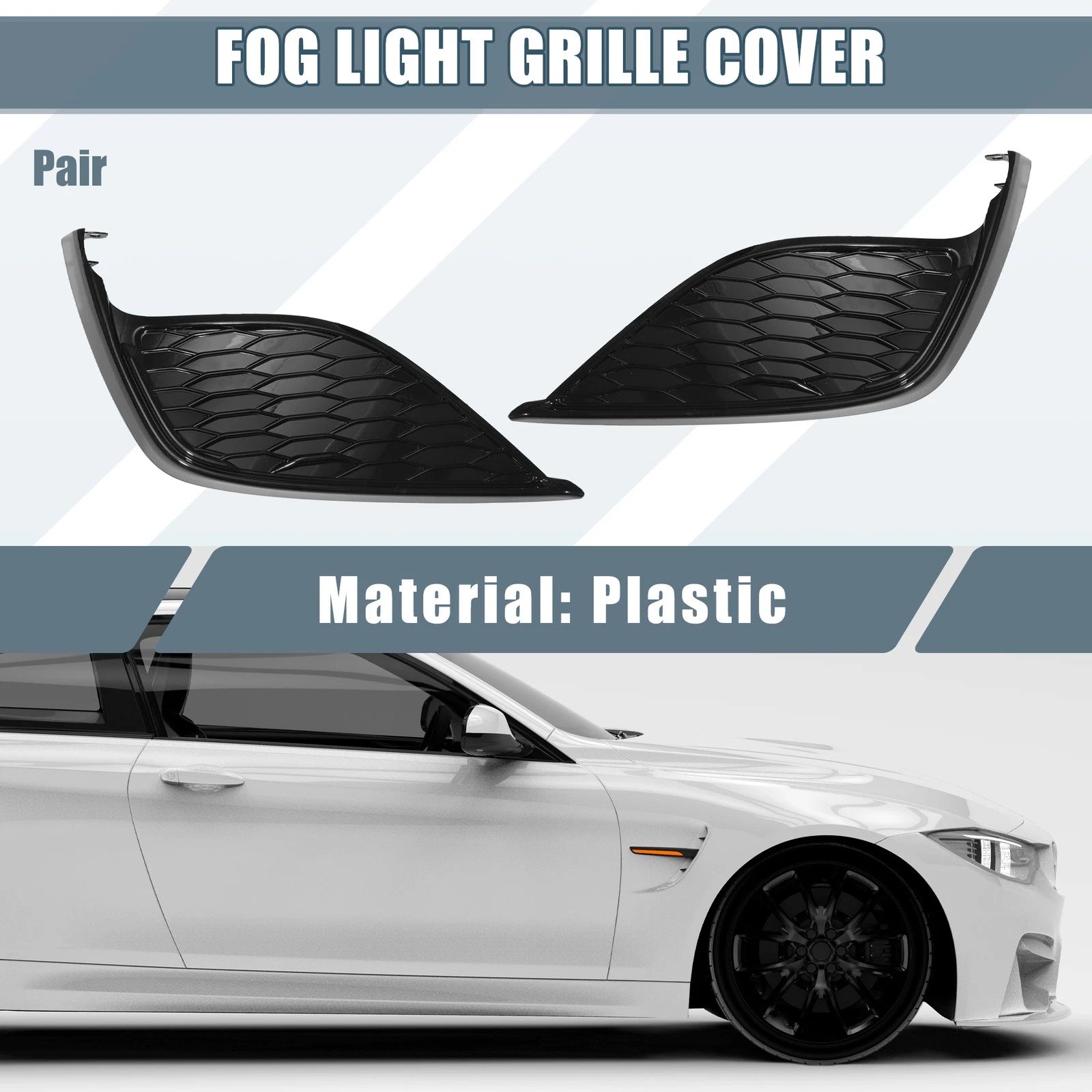 Fog Light Grille Trim Cover Pair Front Left Right for Toyota Camry (2018–2024)