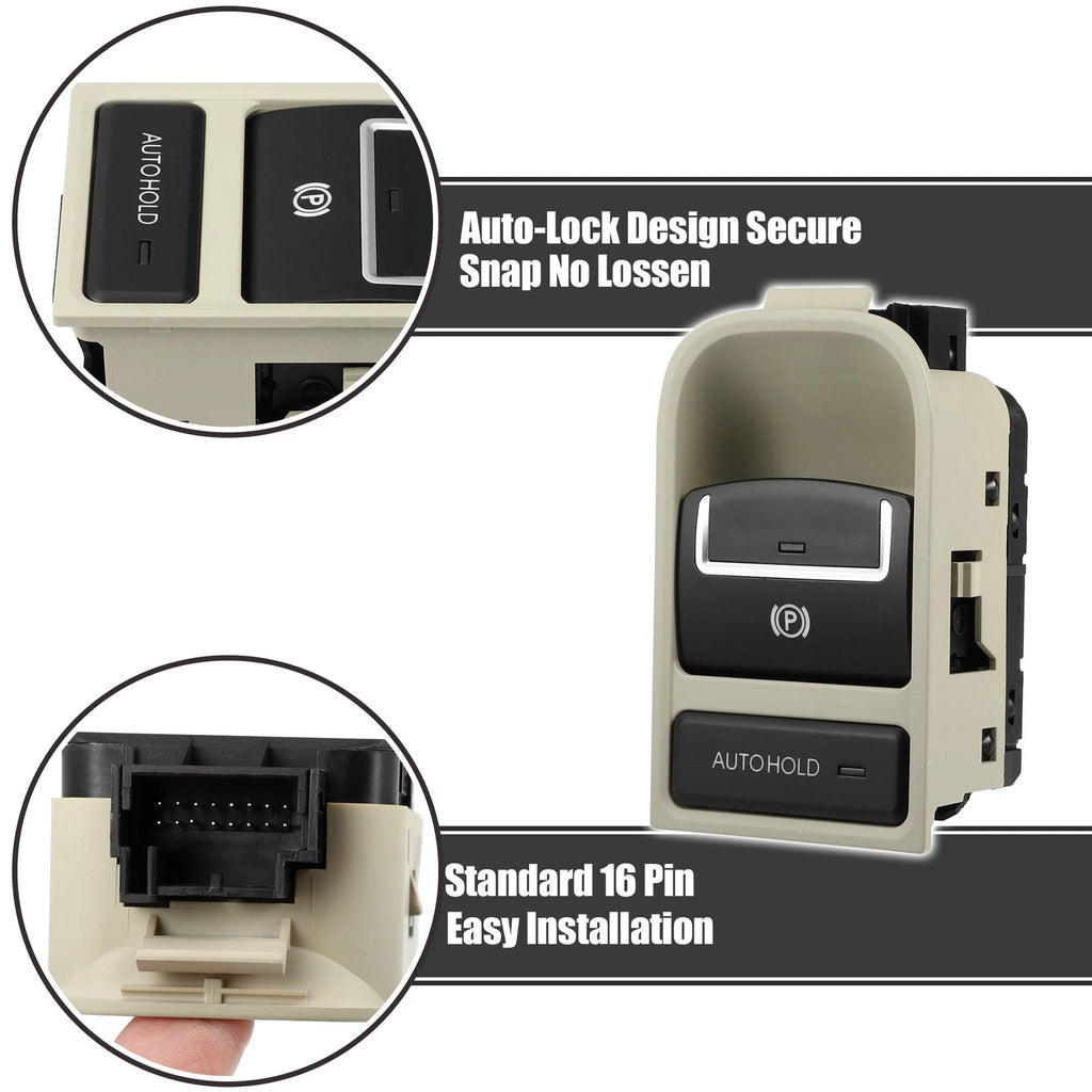 Parking Brake Switch Handbrake Button for Volkswagen Tiguan (2009–2018)