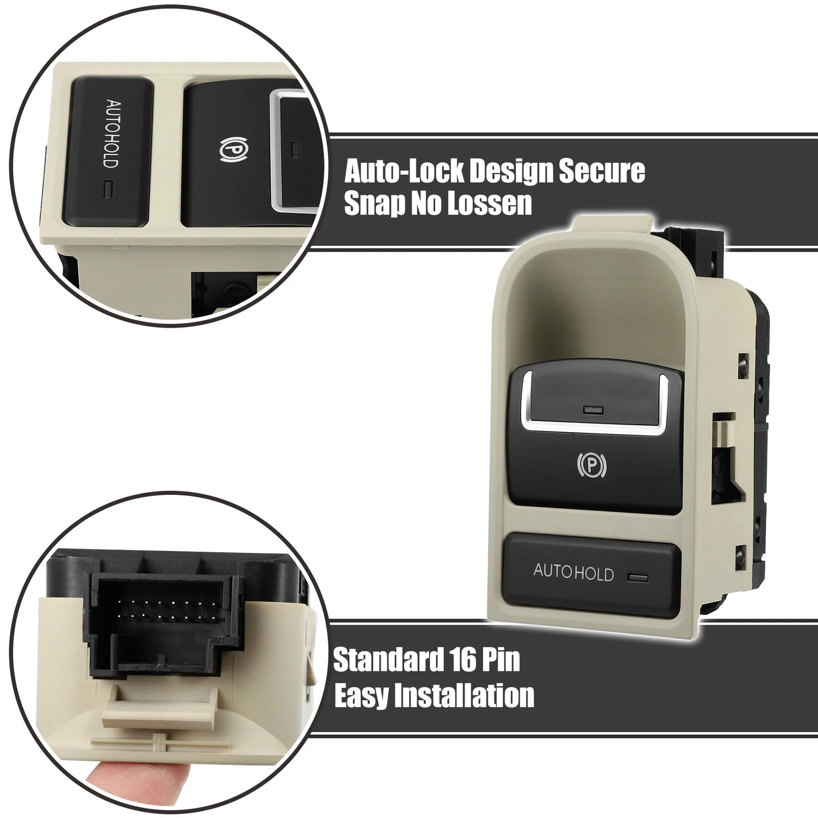 Parking Brake Switch Handbrake Button for Volkswagen Tiguan (2009–2018)