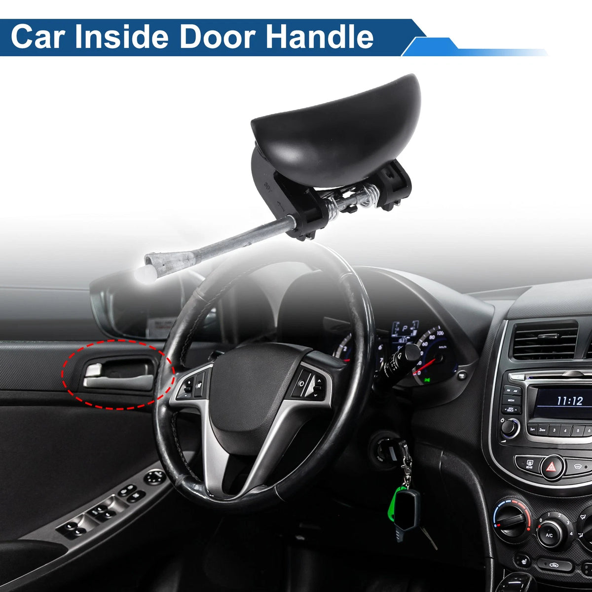 Rear Left Passenger Side Interior Door Handle for Peugeot 206 (1998–2009) No. 9101L4