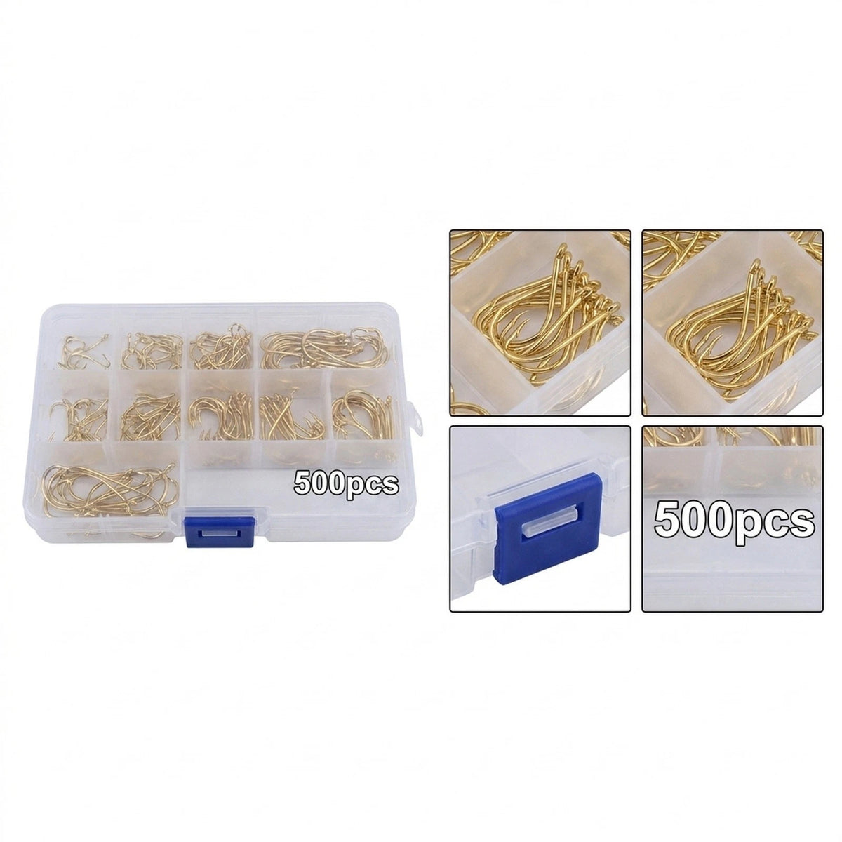 Fishing Hooks with Sharpened Barb for Jig Fishing (No Specific Years)