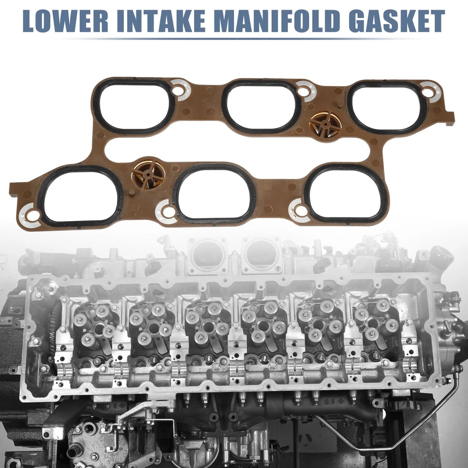 Lower Intake Manifold Gasket Replacement for Chevrolet Cadillac Buick (1 Pcs)