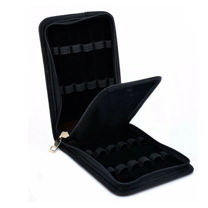 12 Slots PU Leather Fountain Pen Case Organizer for Universal Use