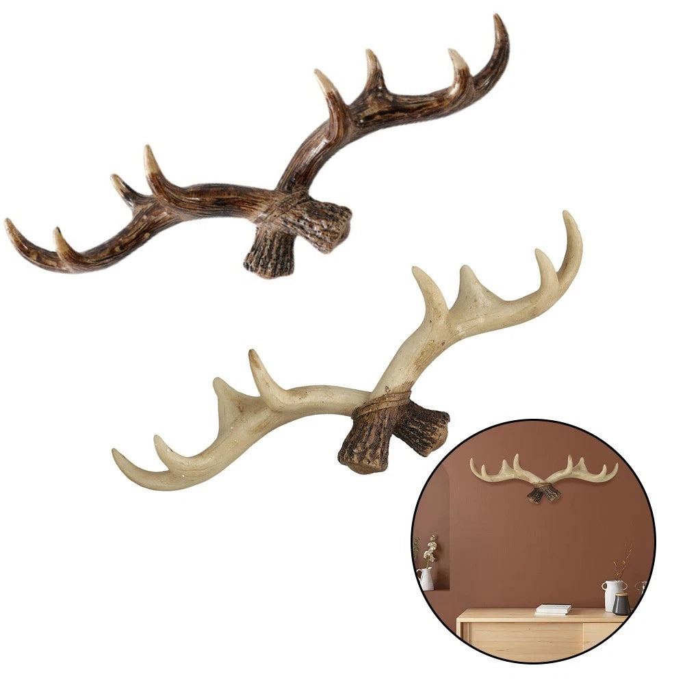 Nostalgic Nordic Deer Antler Wall Hook for Rustic Decor