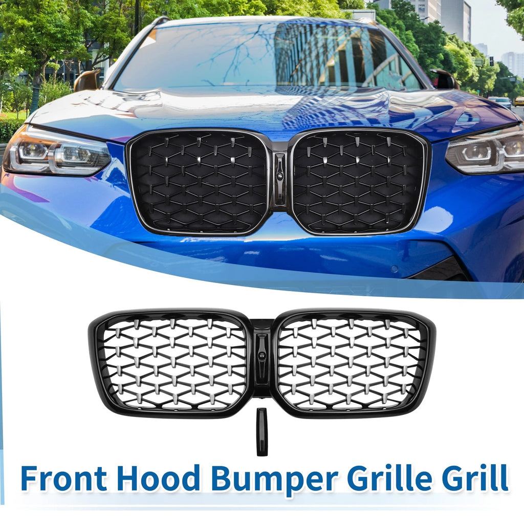 Front Upper Bumper Grille Grill for BMW X3 G01 (2020–2023) Half Chrome
