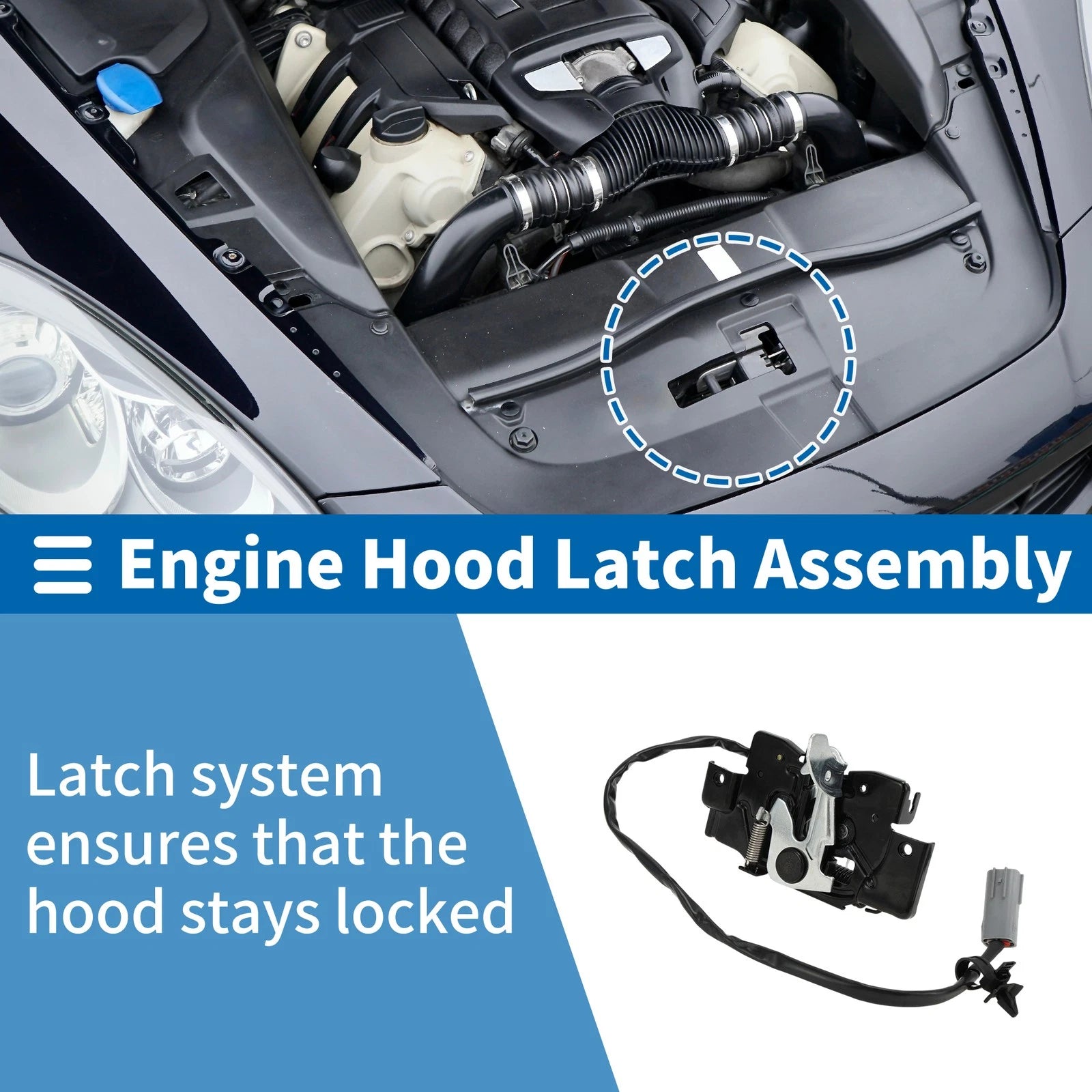 Hood Latch Assembly Replacement for Mazda 3 (2010–2011) 1 Piece