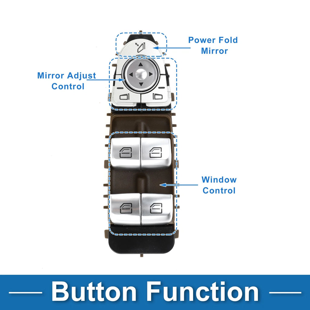Front Driver Side Power Window Switch for Mercedes-Benz E-Class (2000–2009)
