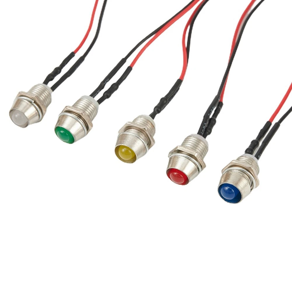 Set of 5 LED Indicator Light Bulbs for Car Boat Dash Panel