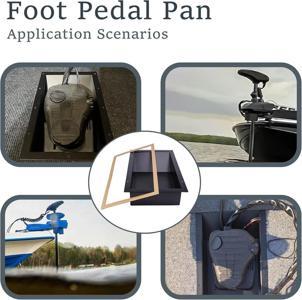 Recessed Trolling Motor Pedal Pan for Minn Kota (Aluminum Alloy)