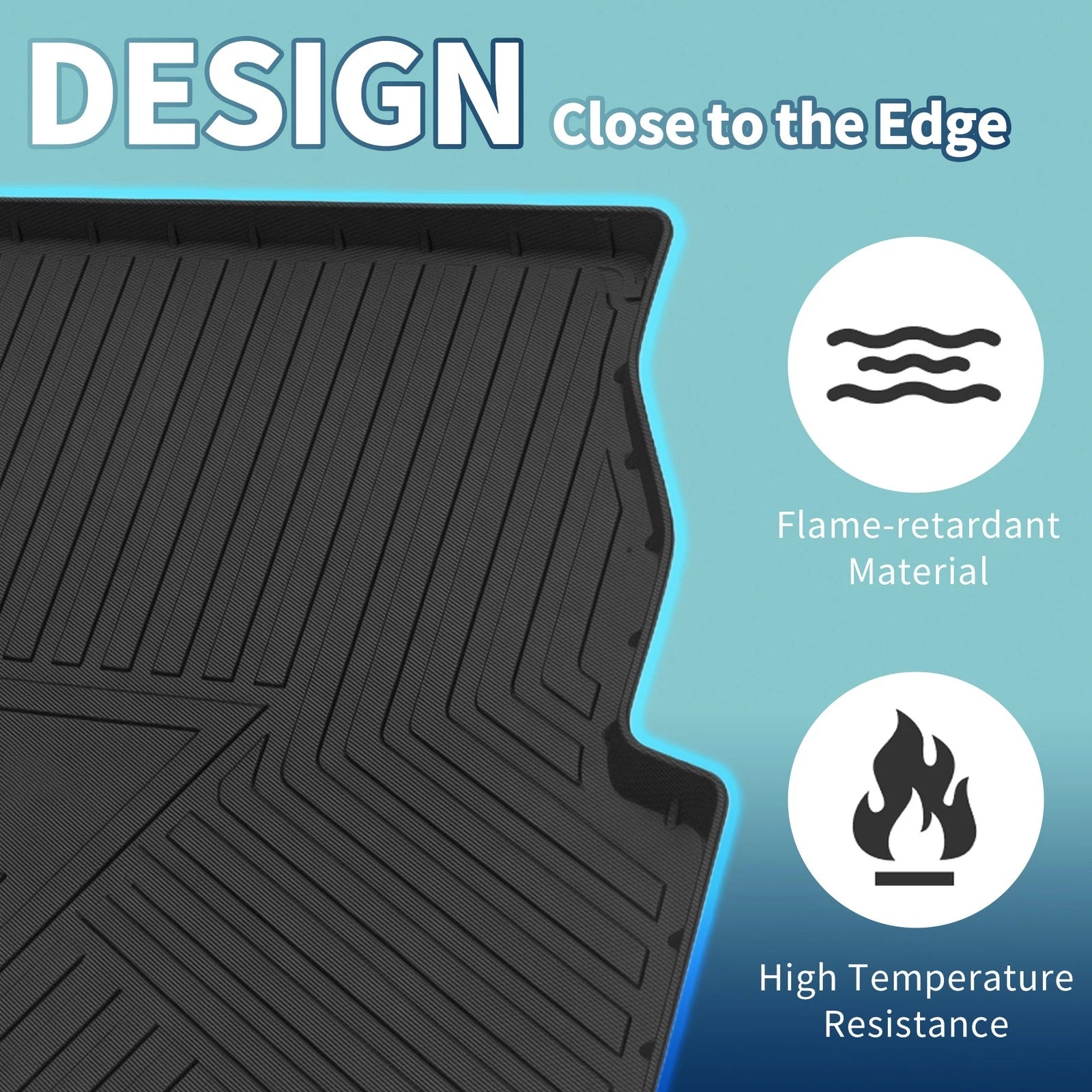 Cargo Liner Rear Trunk Mat TPE Flat Face for Toyota RAV4 (2020–2024)