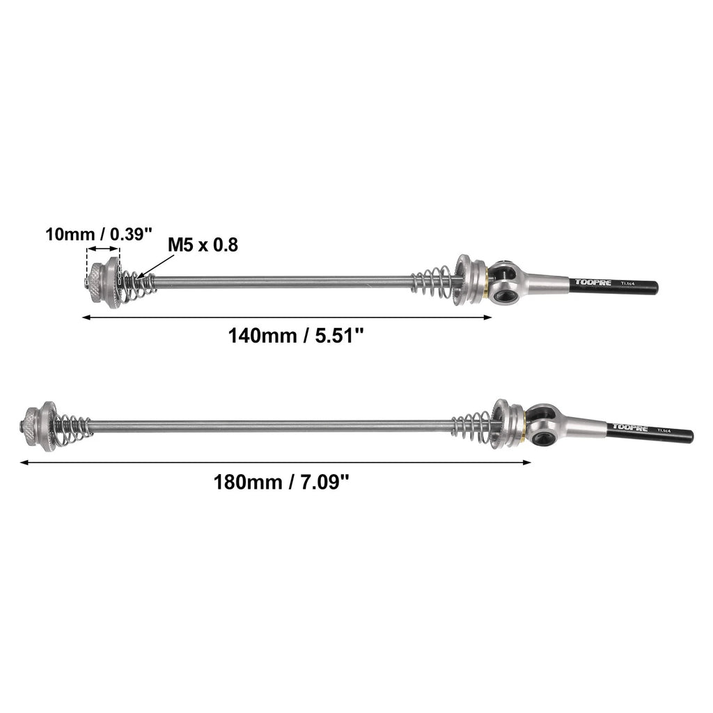 Bicycle Quick Release Axles Skewers Front Rear Titanium 140mm 180mm for