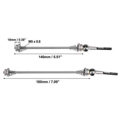 Bicycle Quick Release Axles Skewers Front Rear Titanium 140mm 180mm for