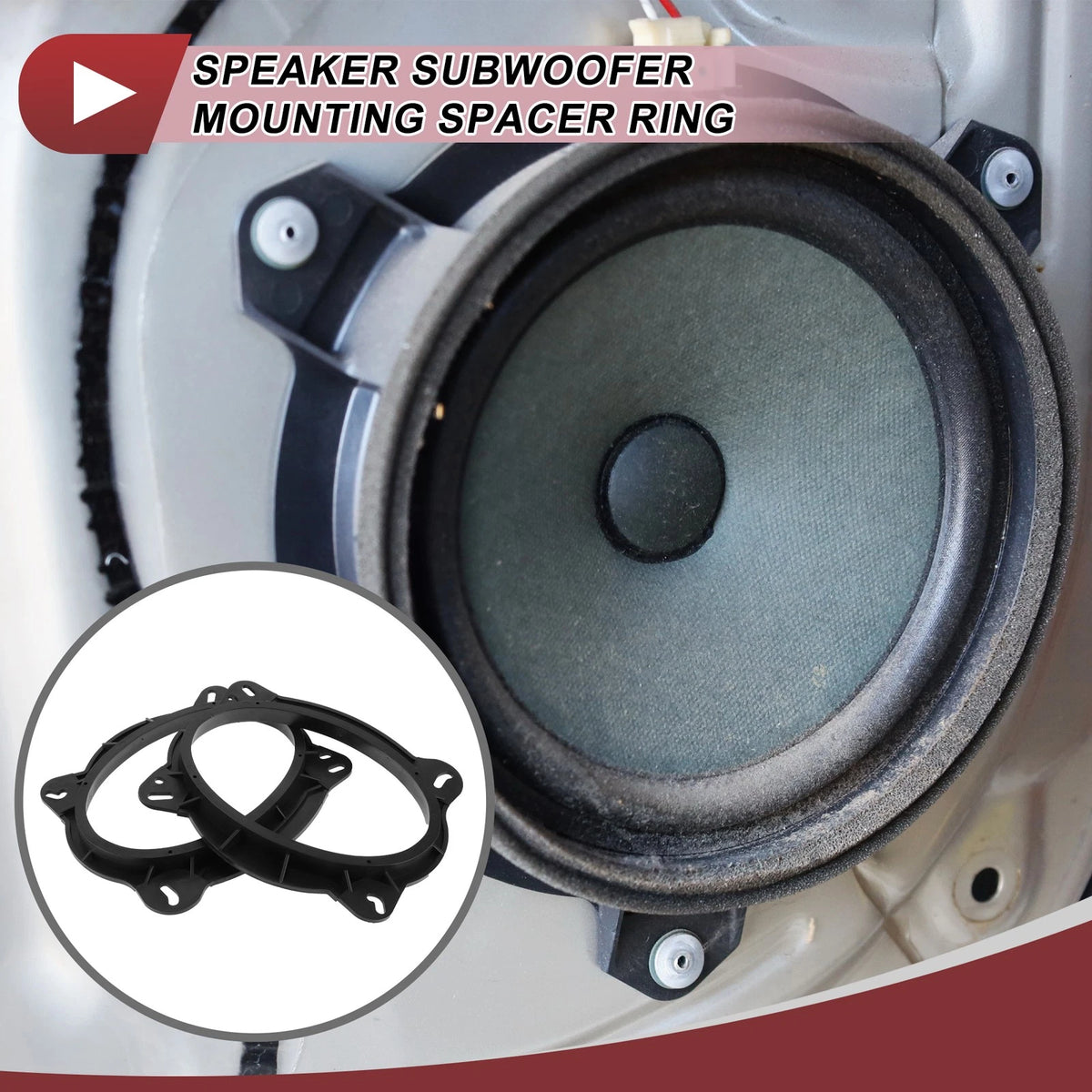 2X Speaker Spacer Ring Adaptor for Toyota Tundra (2007–2021) 6"x9"