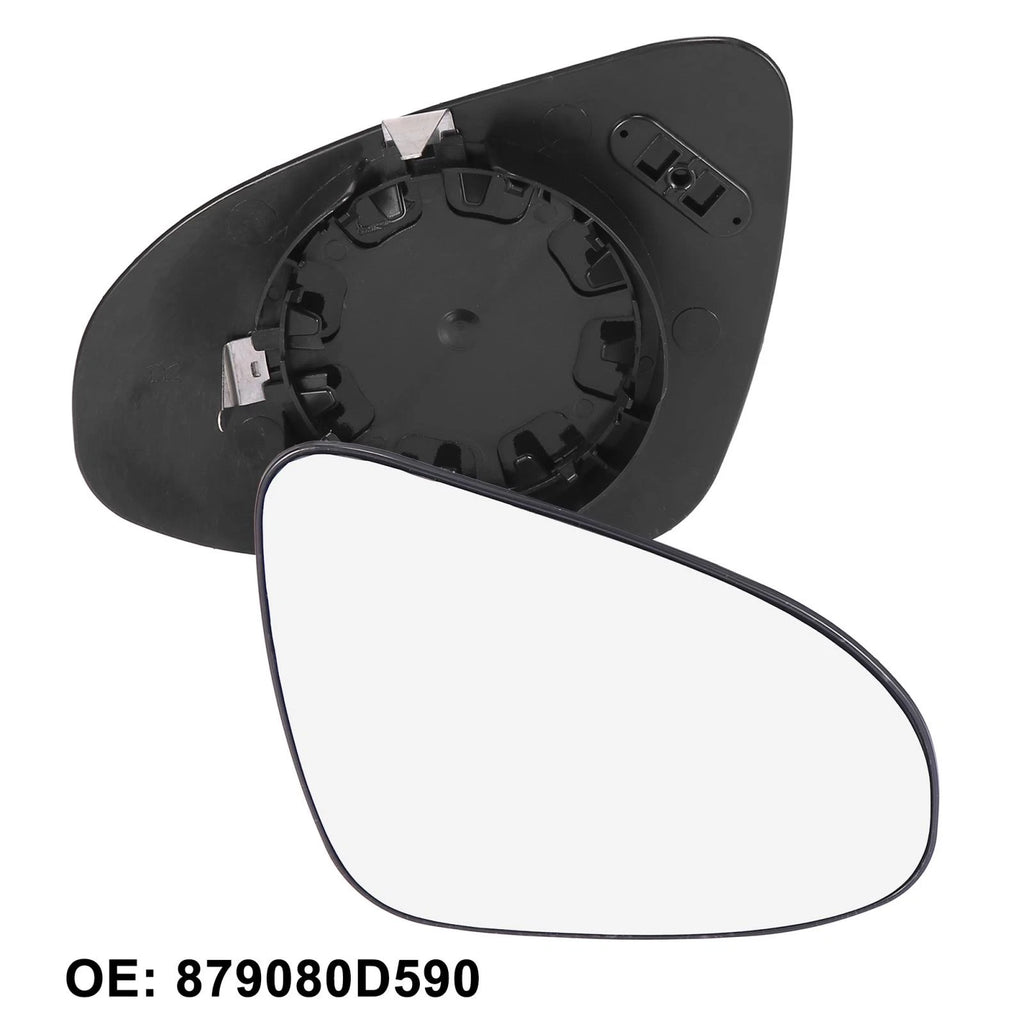 Right Side Heated Mirror Glass with Backing Plate for Toyota Yaris (2012–2020)