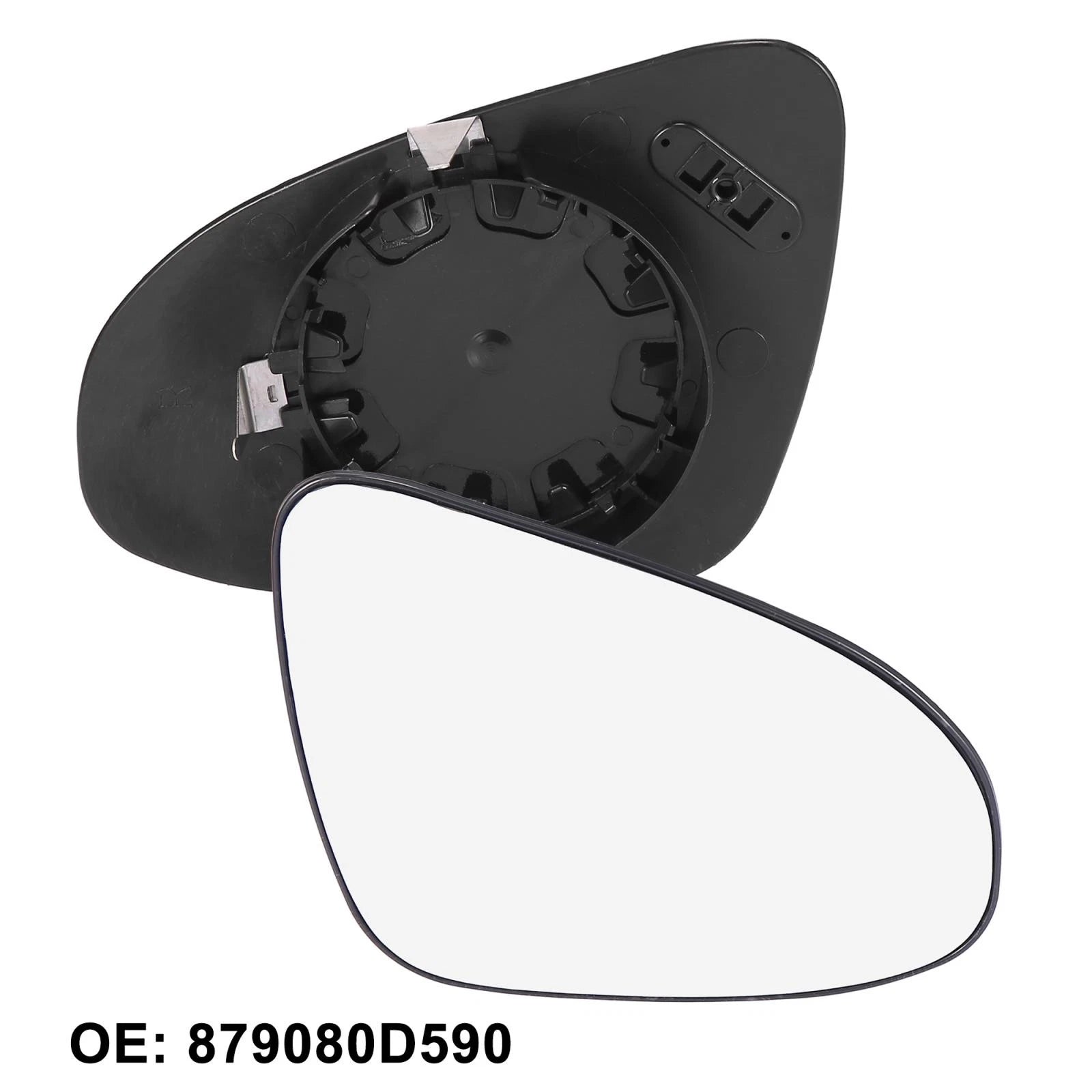 Right Side Heated Mirror Glass with Backing Plate for Toyota Yaris (2012–2020)