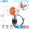 2X Front Rear Turn Signal Blinker Indicator Light for Motorcycle (Amber Chrome)