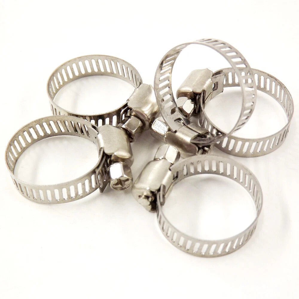 15 Pack 5/16" - 15/32" Drive Hose Clamps Worm Clips