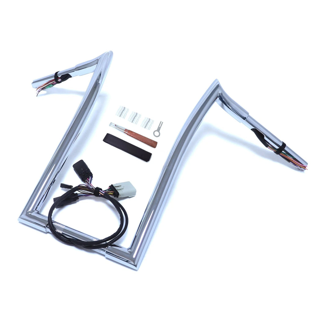 Chrome 16" Prewired Handlebar 1.25" for Harley Road Glide (2008–2013)