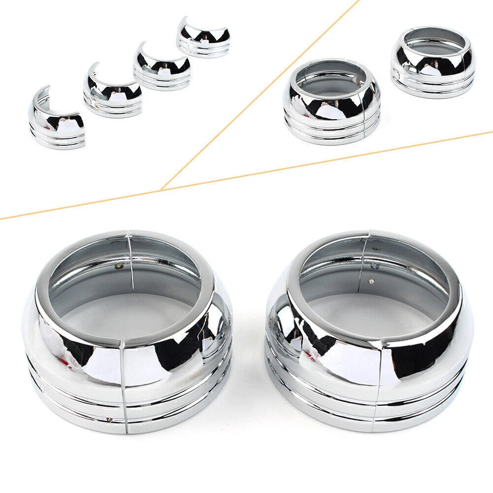 Set of 2 Chrome Fork Boot Covers for Harley Davidson FXD (2006–2017)