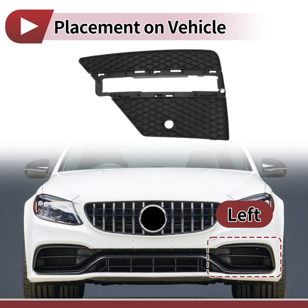1 Pc Front Left Fog Light Grill Replacement for Mercedes-Benz ML350 (2012–2015)