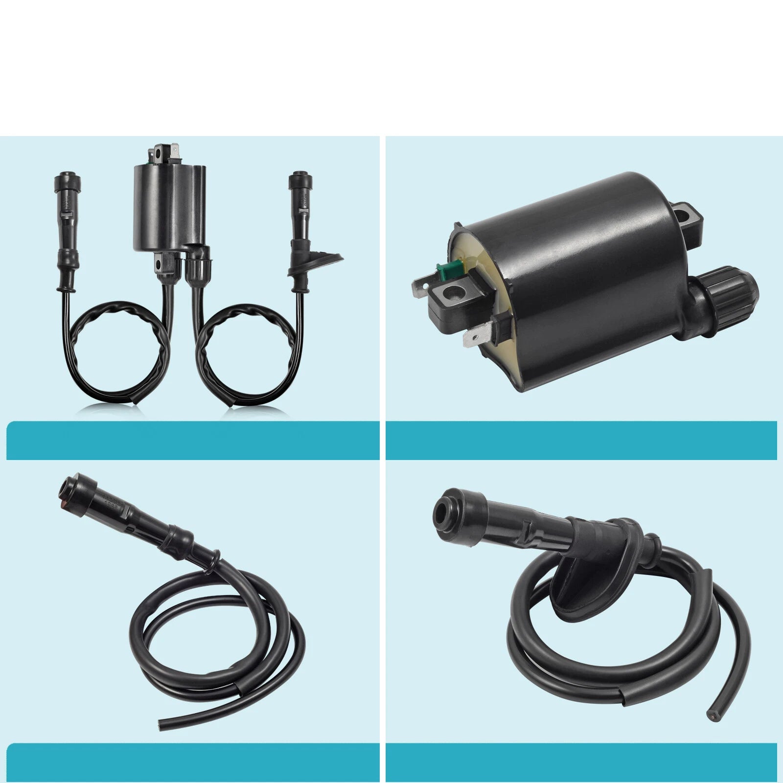 2X Ignition Coil & Spark Plug Cap for Honda VT750 Shadow (1998–2003)