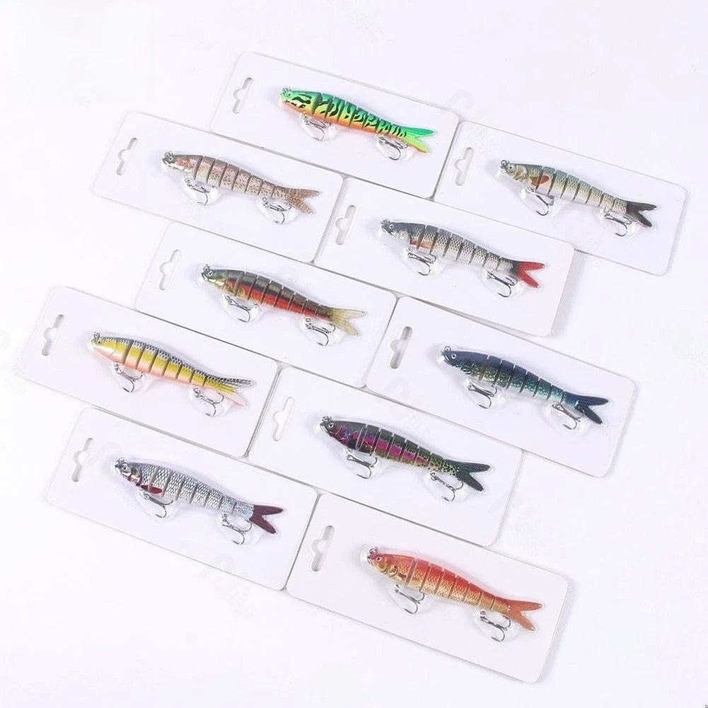 8 Section Multi Jointed Hard Plastic Sinking Lure for Freshwater Use