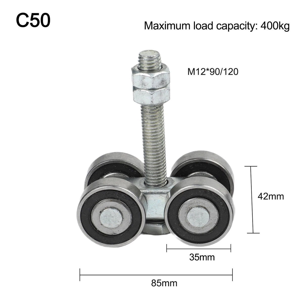 4-Wheel Trolley for Galvanized Steel Construction
