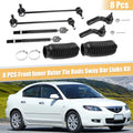 Outer Tie Rod End Links Front Left Right Set for Mazda 3 (2004–2009)