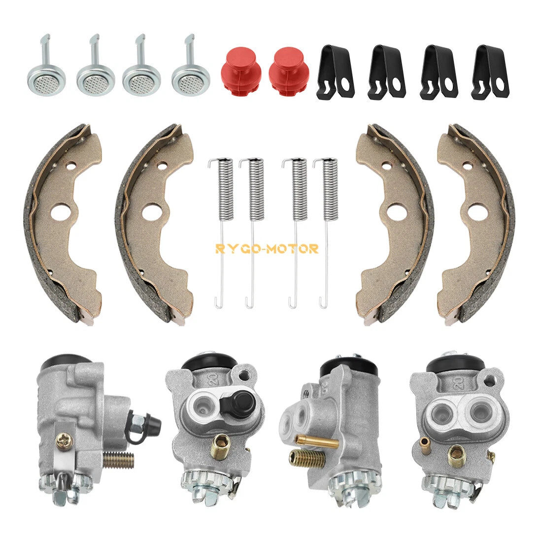 4X Front Brake Wheel Cylinders & Shoes Kit for Honda Foreman 450 (2000–2006)