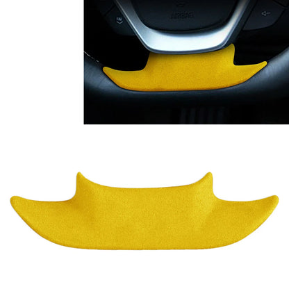 Suede Steering Wheel Lower Cover Trim for Chevrolet Corvette C7 (2014–2019) Yellow