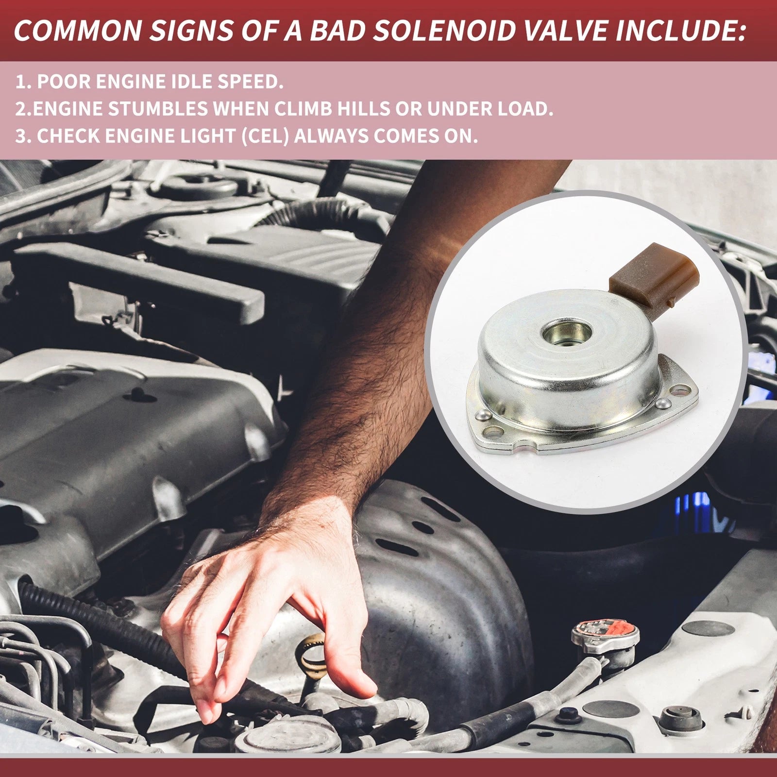 Engine Variable Valve Timing VVT Solenoid for Mercedes-Benz C-Class (2015–2021)