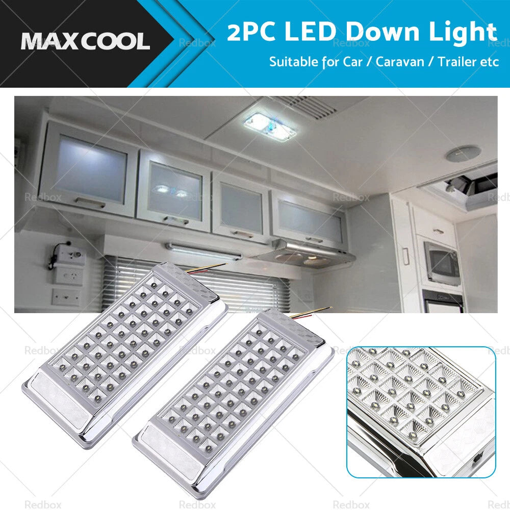 2X 12V LED Down Light Cabin Ceiling Lamp for RV Caravan