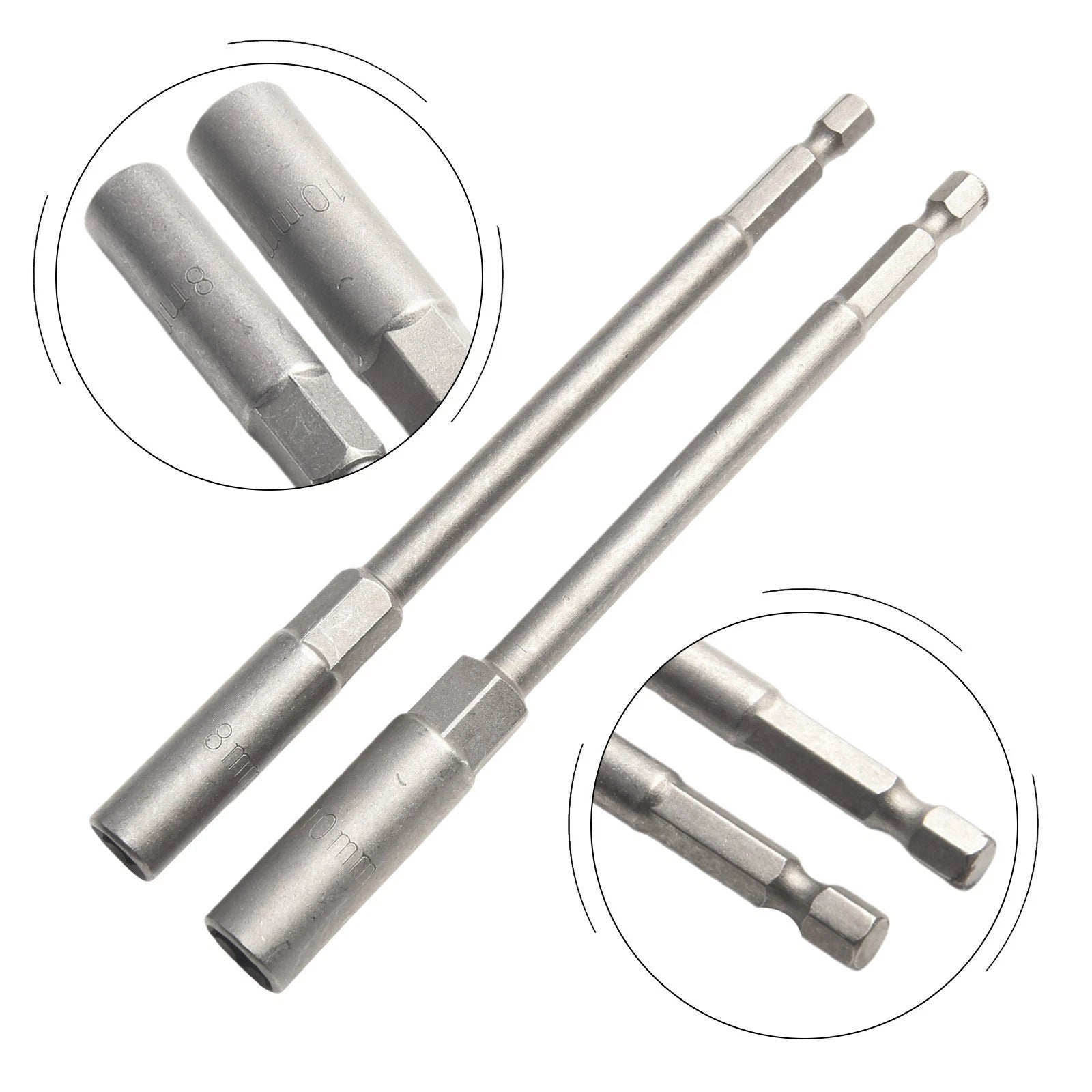 Heavy Duty Hex Socket Nut Driver Set (150mm Length)