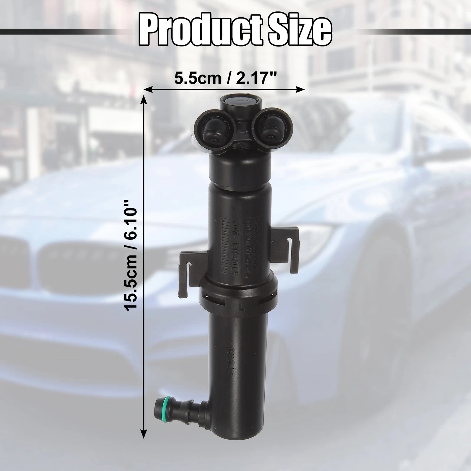 Front Left Headlight Washer Nozzle for Audi A3 (2009–2013) 8P0955985A Black