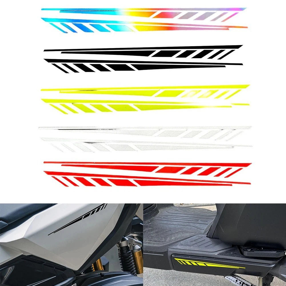 1 Pair Reflective Body Stickers for Motorcycle Front Fender (Universal)