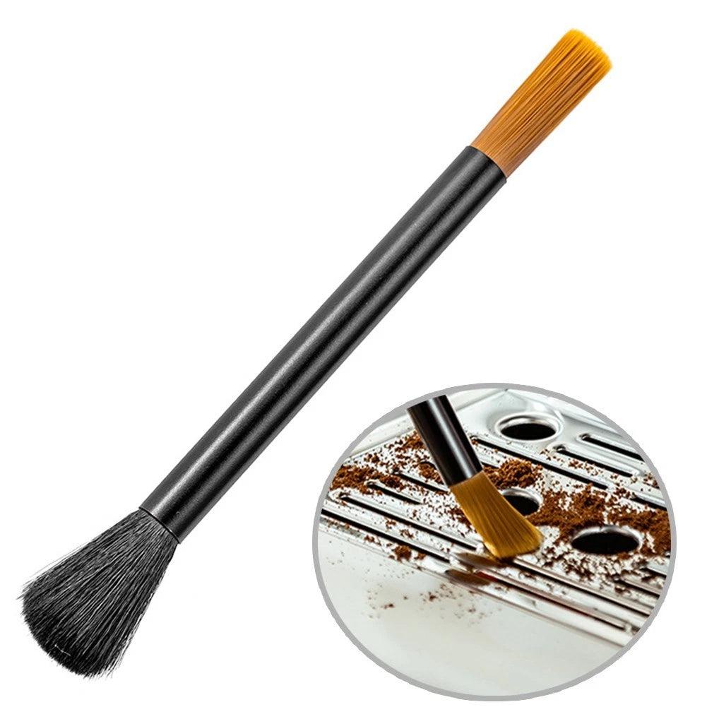 Coffee Brush with Aluminum Handle and Soft Nylon Bristles for Gentle Cleaning