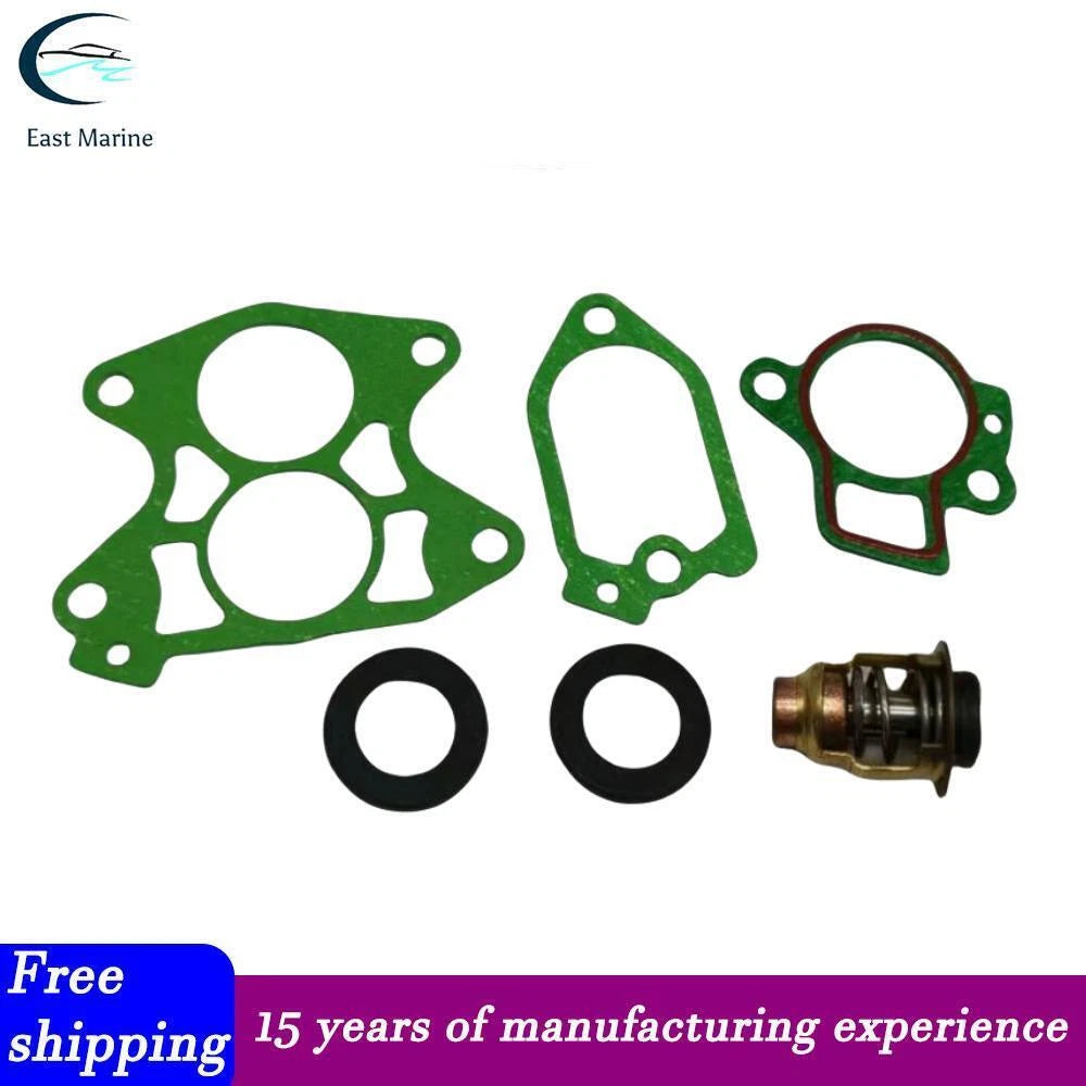 Thermostat & Gasket for Yamaha Outboard 75 80 90 HP (2-Stroke) 688-12411-10 688-1241