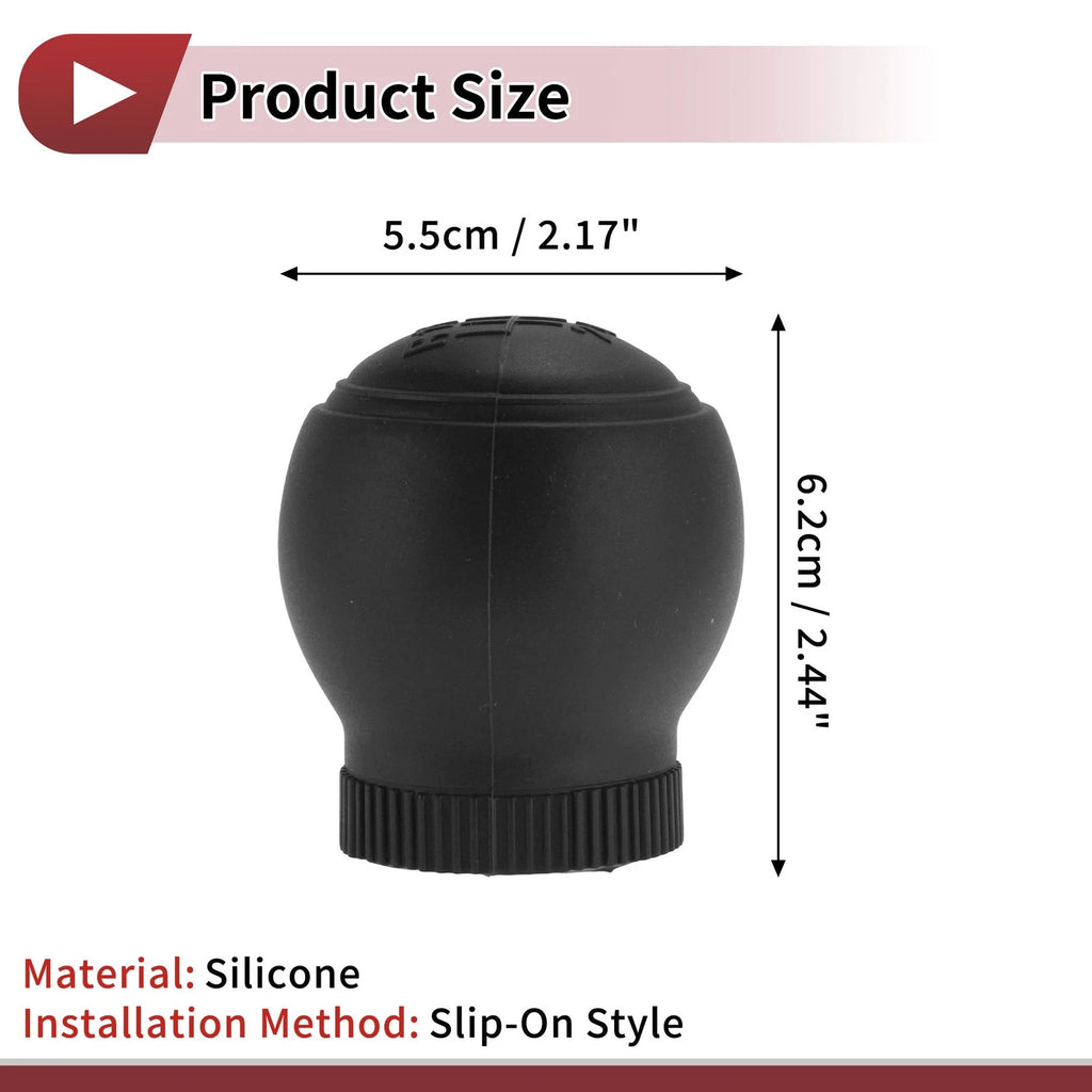 Gear Shift Knob Cover for Universal Car SUV (Pull-On Style, Silicone, 907-Black)