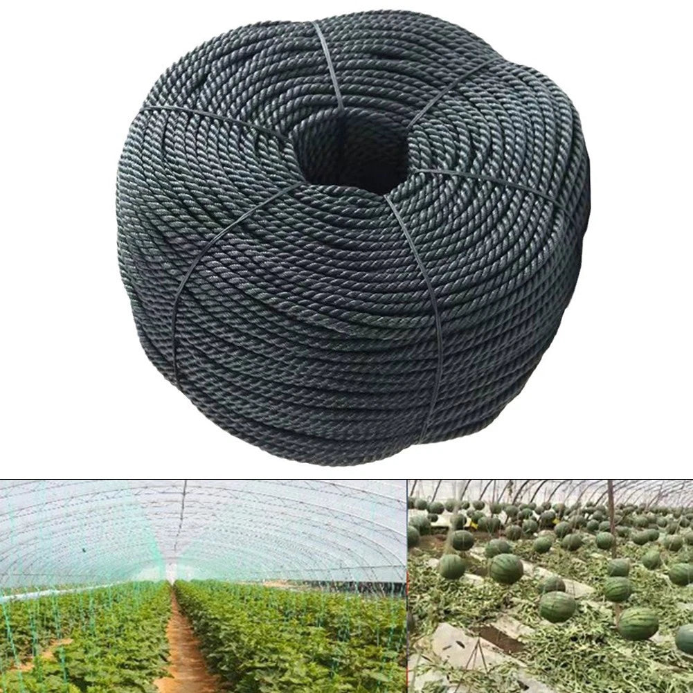 Weatherproof Black Polyethylene Rope for Boating and Climbing