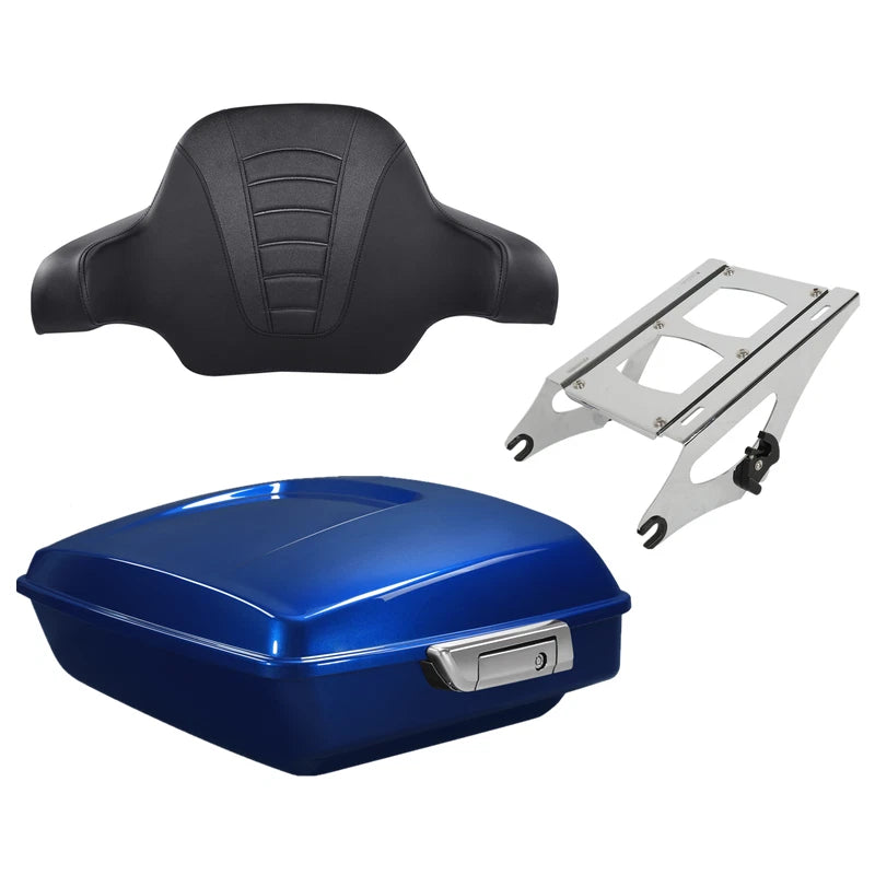 Chopped Trunk Backrest Pad Mount Rack for Harley Touring (2014–2026)