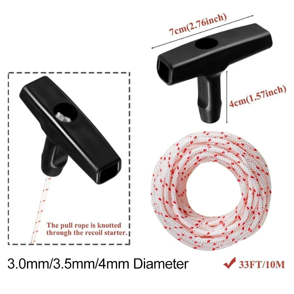 Starter Rope and Handle Kit for Lawn Mower (3pcs)