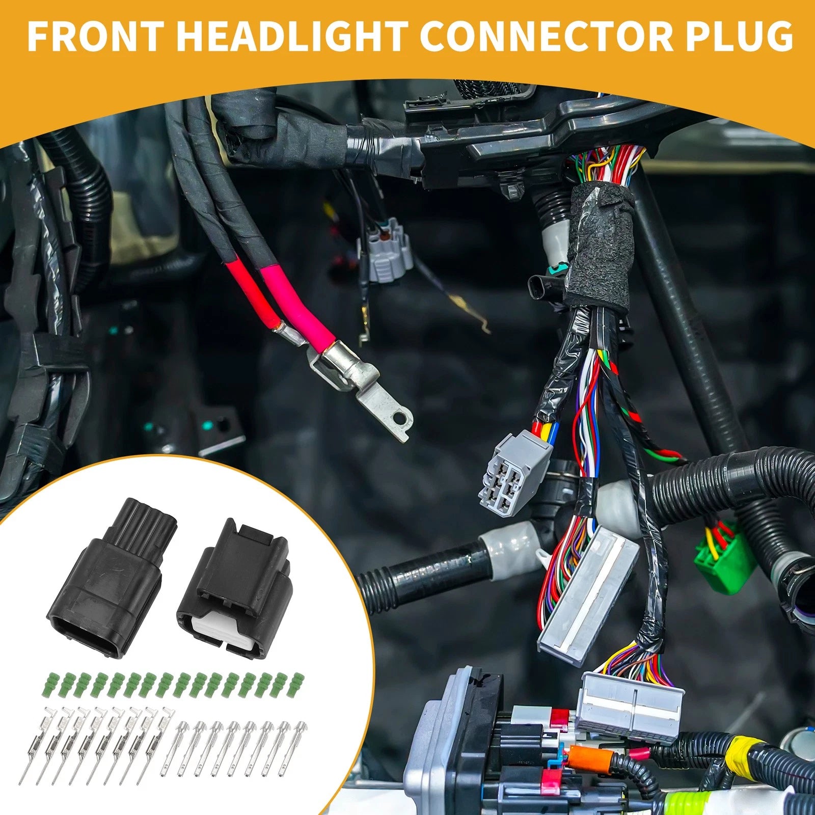 8 Pin Front Headlight Connector Plug for Honda