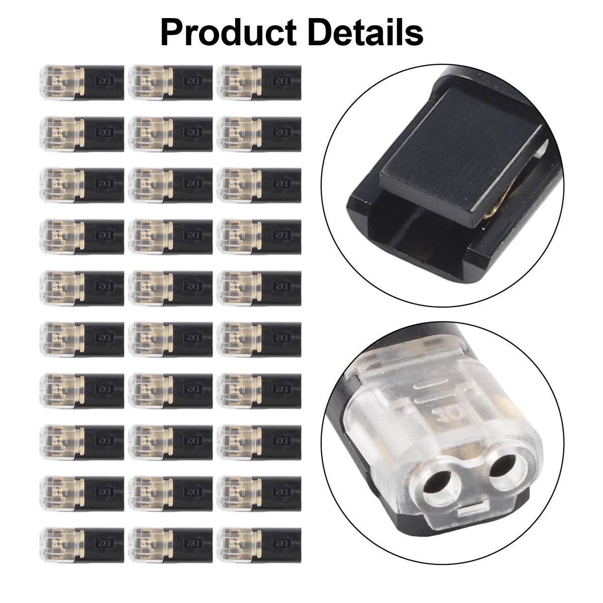 30 Connectors D Type Quickconnect Terminal Blocks for Automotive Wiring