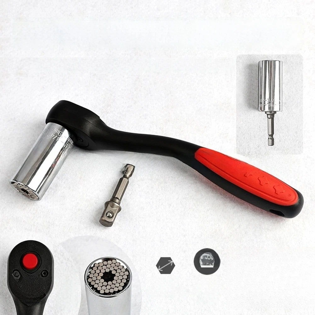 3-Piece Reversible 72 Tooth Ratchet Wrench Set with Rubber Handle