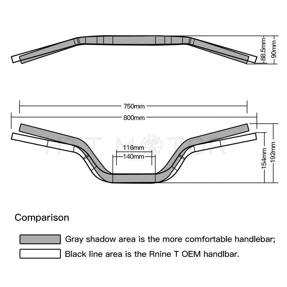 Custom 1-1/8" Handlebar Mounts for BMW RnineT Pure Scrambler (2014–2023)