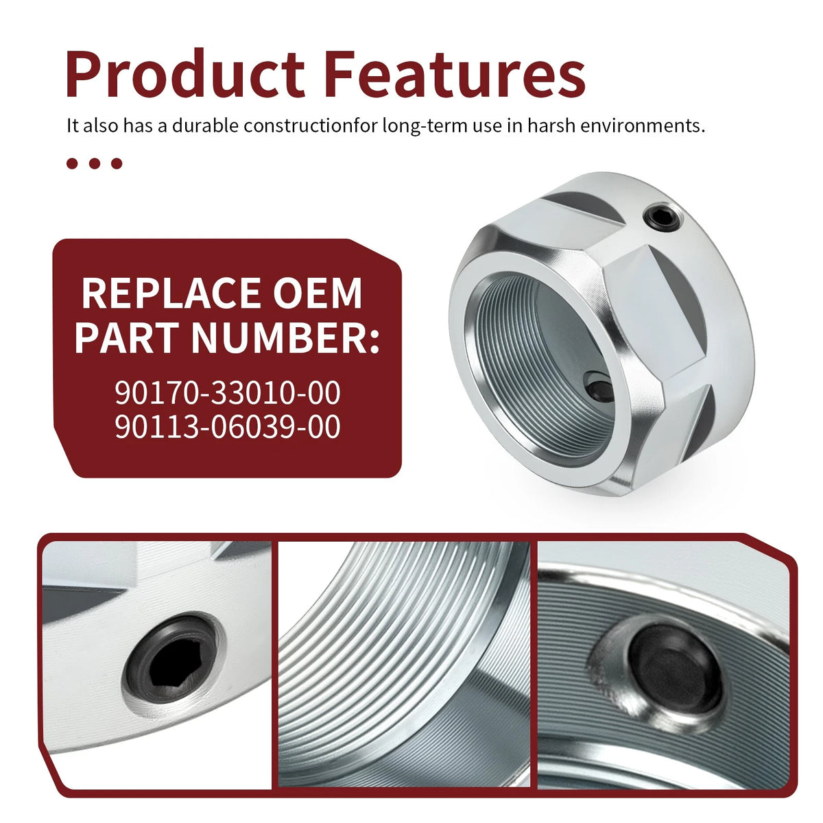 Rear Axle Lock Nut for Yamaha Raptor 250 YFM250R (2008–2013)