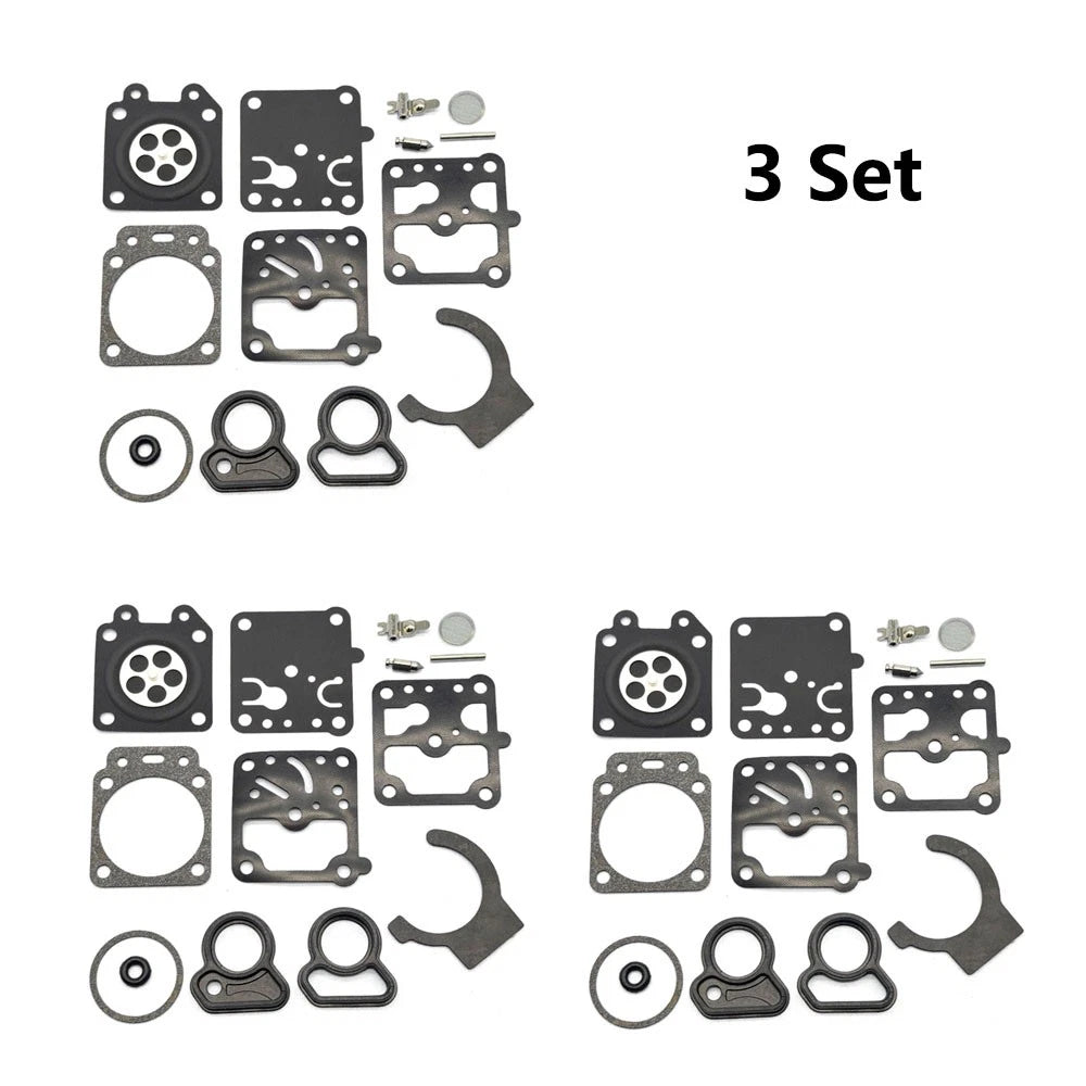 Set of 3 Carburetor Gasket Repair Kits for Walbro K10-WZ K1-WZ WZ Series