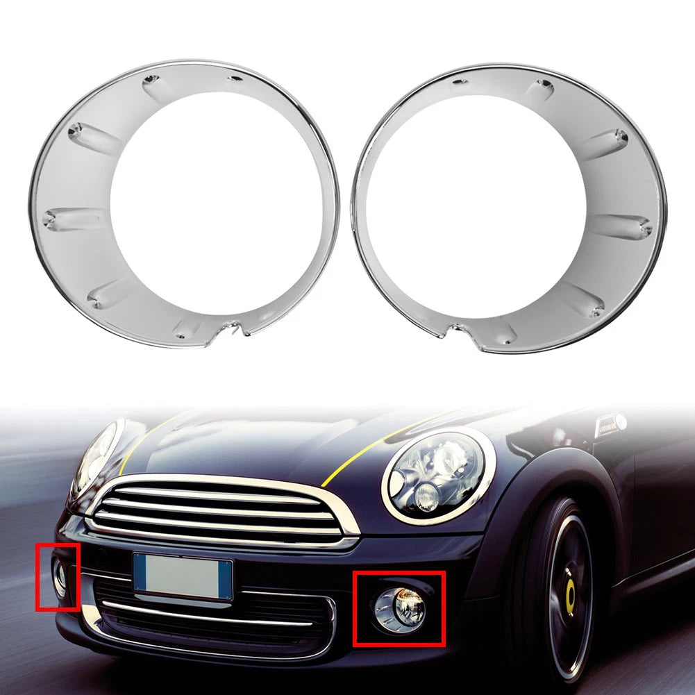 Front Fog Light Frame Trim Ring Cover for BMW Mini Cooper R55 R56 R57 R58 R59