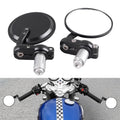 7/8" Handle Bar End Rearview Side Mirrors for Honda Yamaha Motorcycle (Universal)